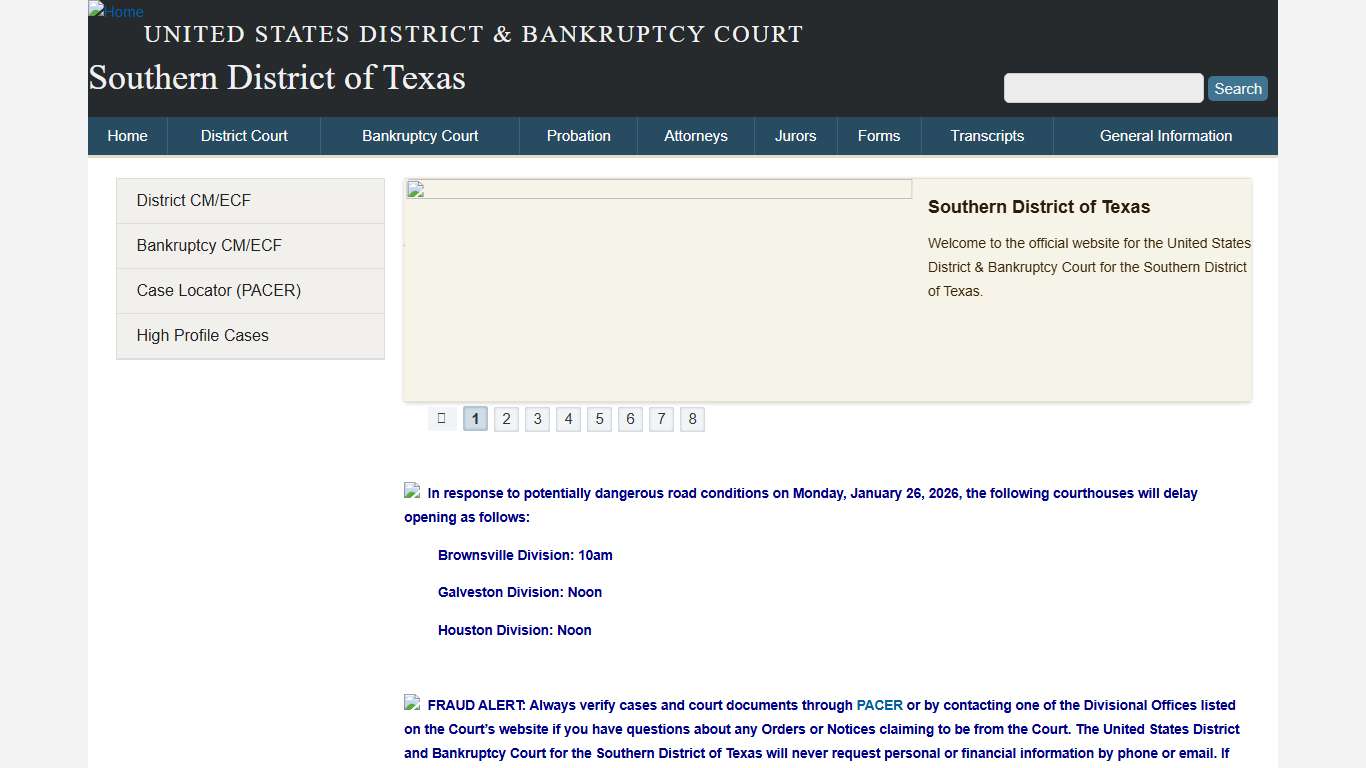 Southern District of Texas United States District & Bankruptcy Court